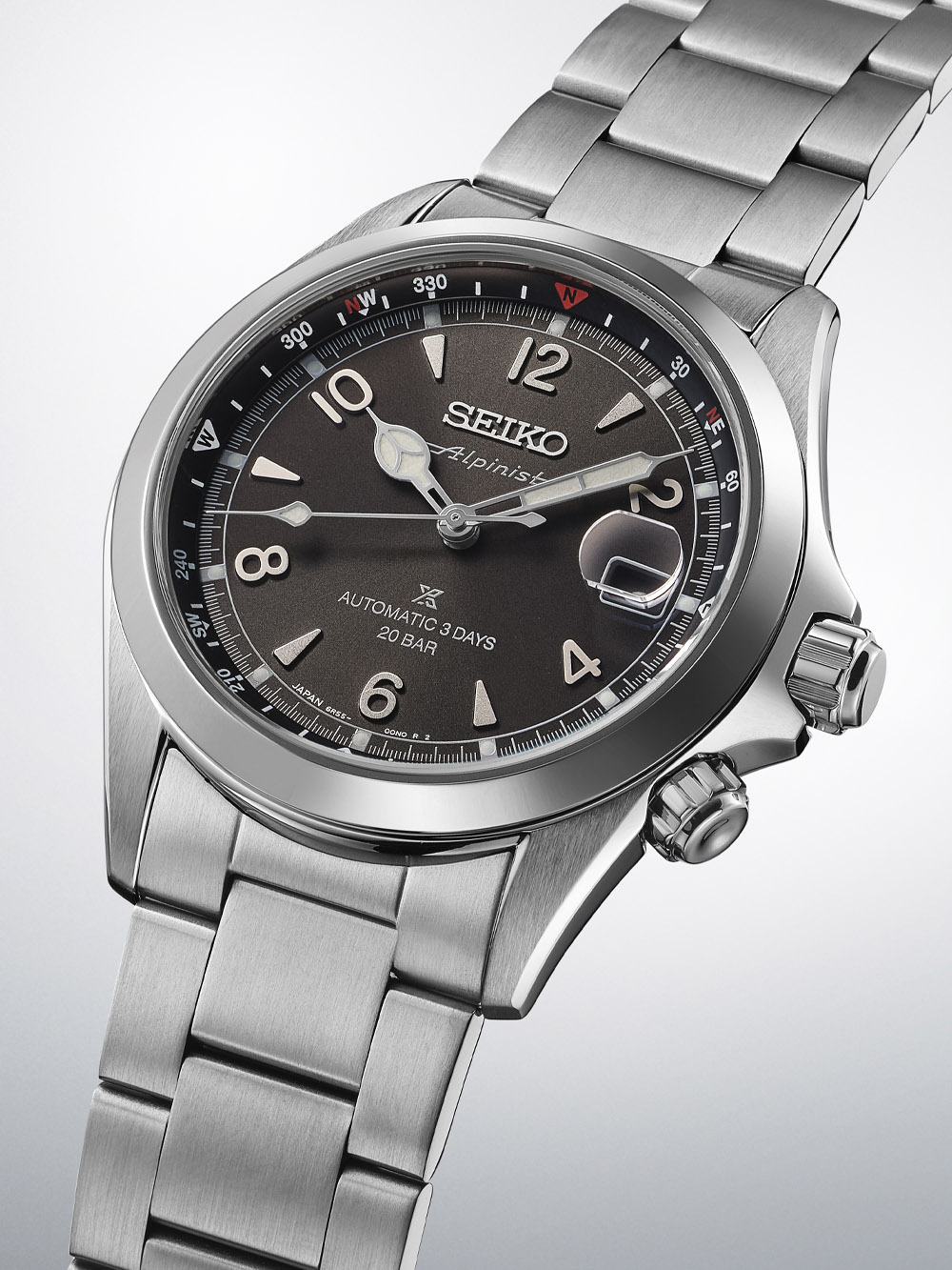 Seiko Prospex Alpinist SPB507 cassa in acciaio con trattamento Diashield