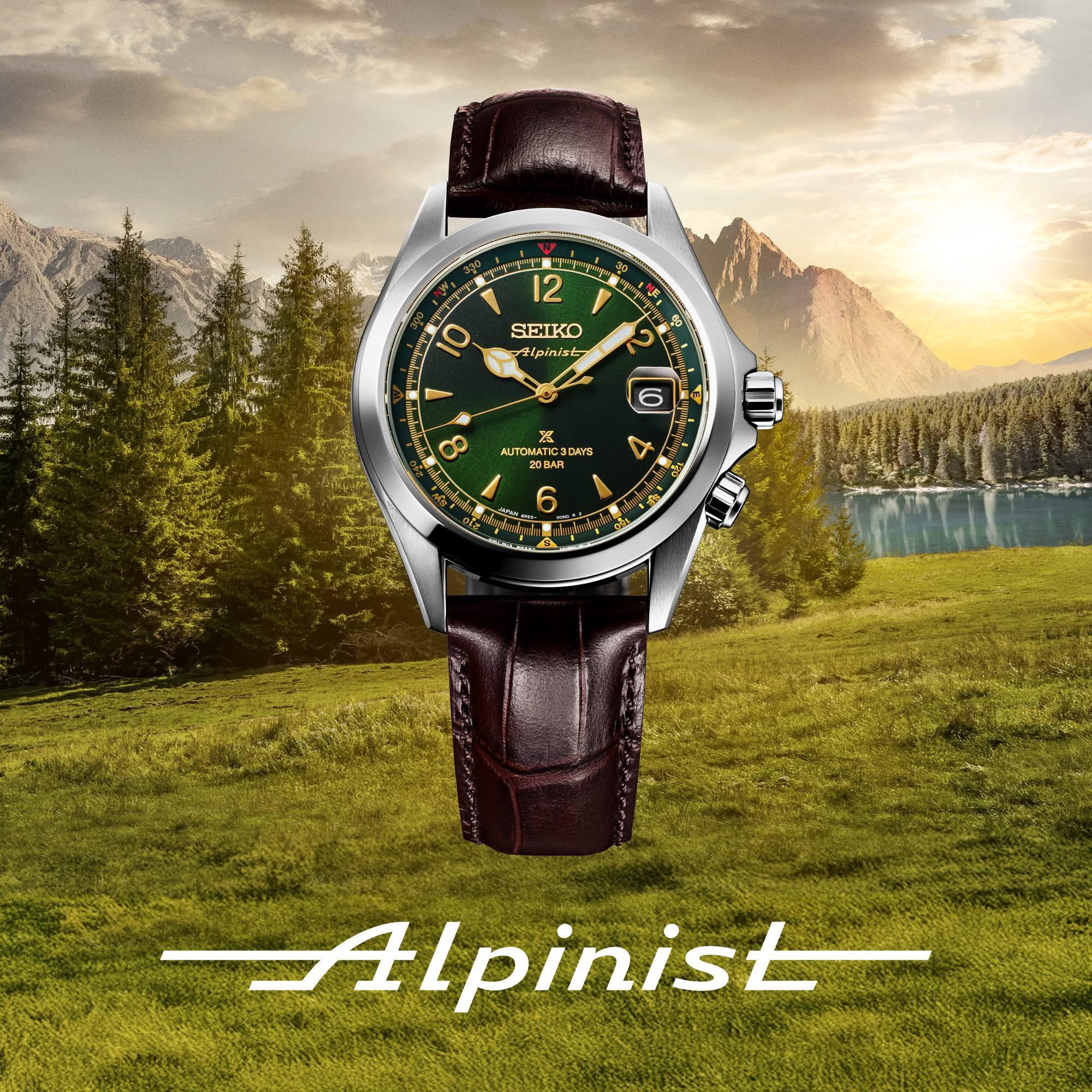 Seiko Prospex Alpinist SPB507 quadrante verde con accenti dorati